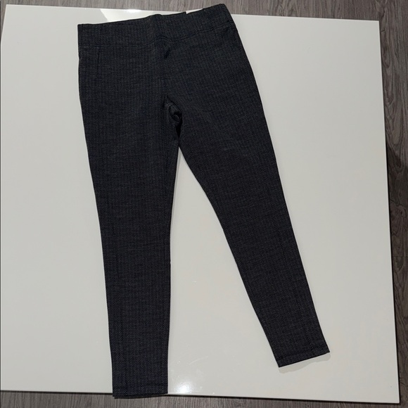 LOFT Pants - LOFT Women Black Mini Check Ankle Leggings Pants Size M Slim Stretch
